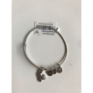 Alex and Ani Heart Charm Bangle